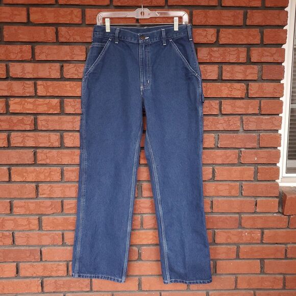 Carhartt Other - Carhartt B13 Painter Pants Fit 30 x 29 Blue Loose Fit Denim Carpenter Work Jeans
